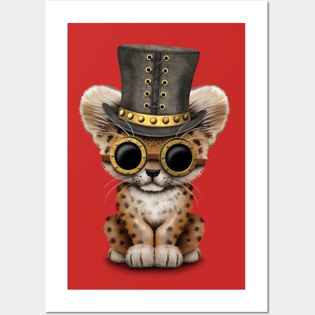 Steampunk Baby Leopard Cub Wall Art by jeffbartels